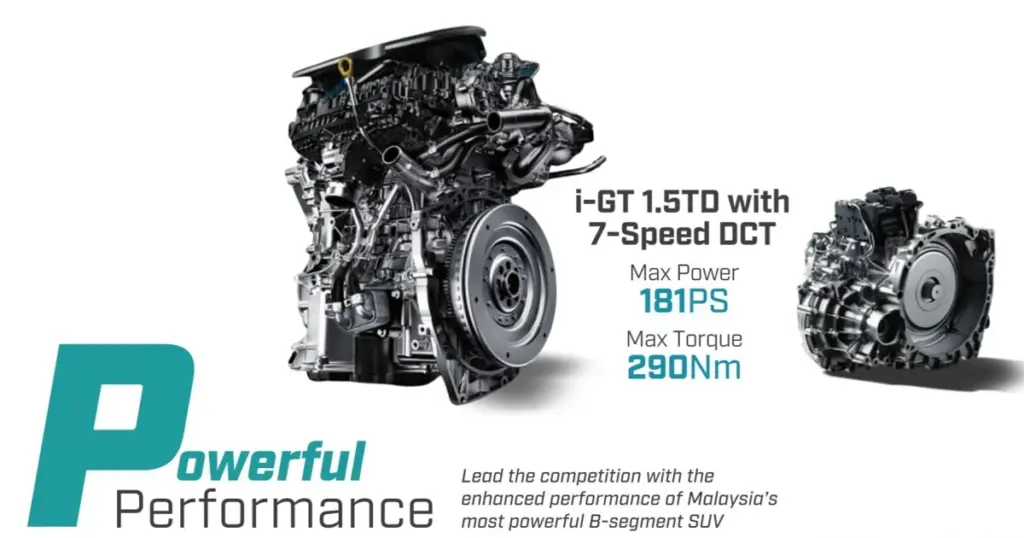 Enjin 1.5 i-GT Proton X50 dengan transmisi DCT